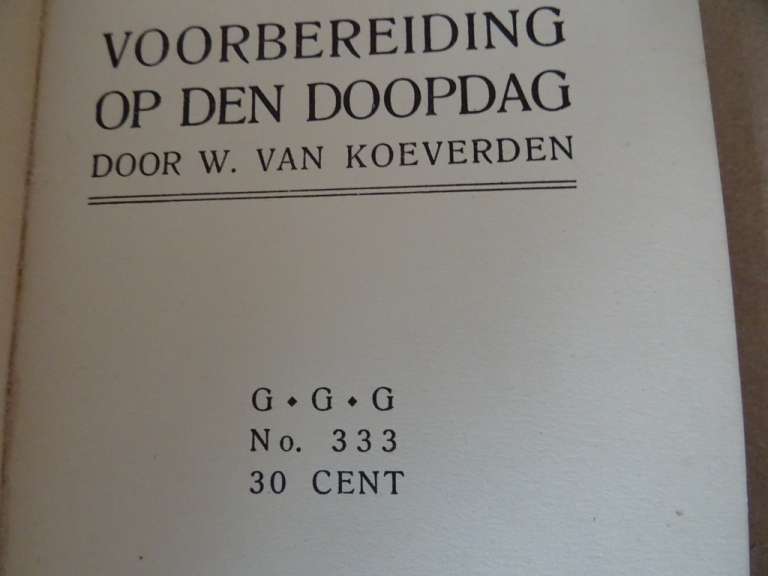 Voorbereiding op den doopdag