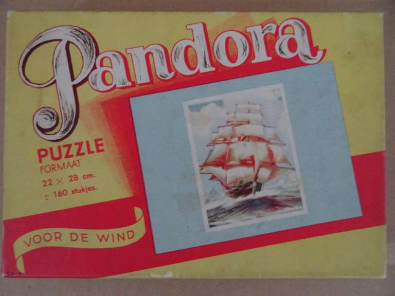 Antieke Pandora puzzel legpuzzle Voor de wind