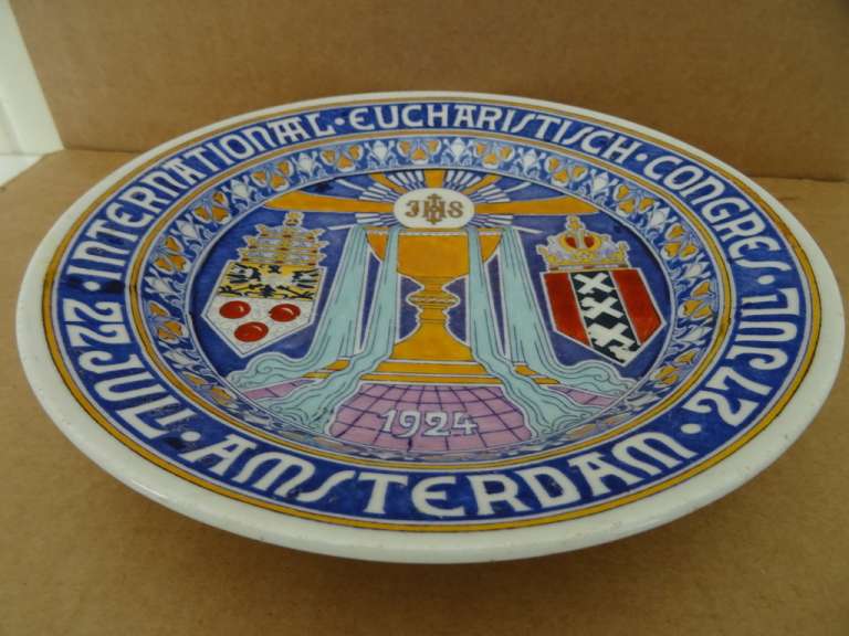 Antiek wandbord Internationaal Eucharistisch Congres