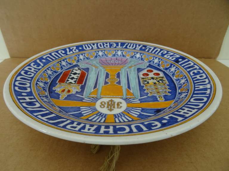 Antiek wandbord Internationaal Eucharistisch Congres