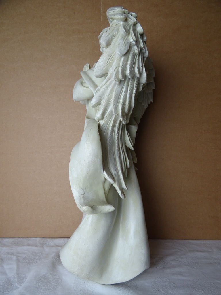 Vintage beeld engel 42 cm - Afbeelding 6