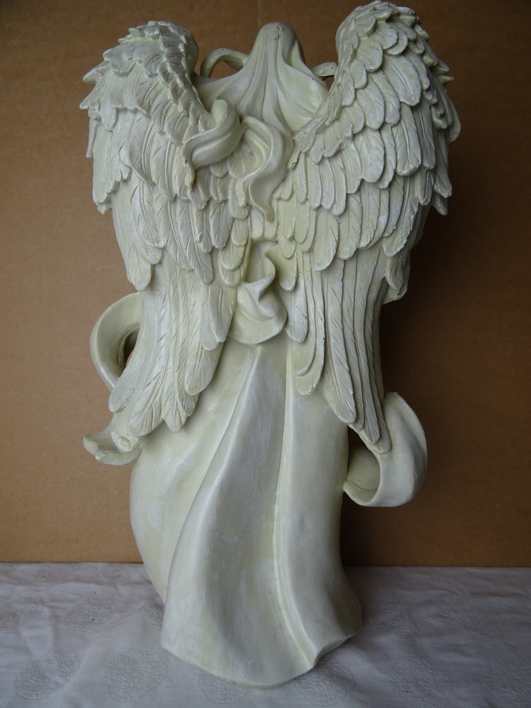 Vintage beeld engel 42 cm - Afbeelding 9
