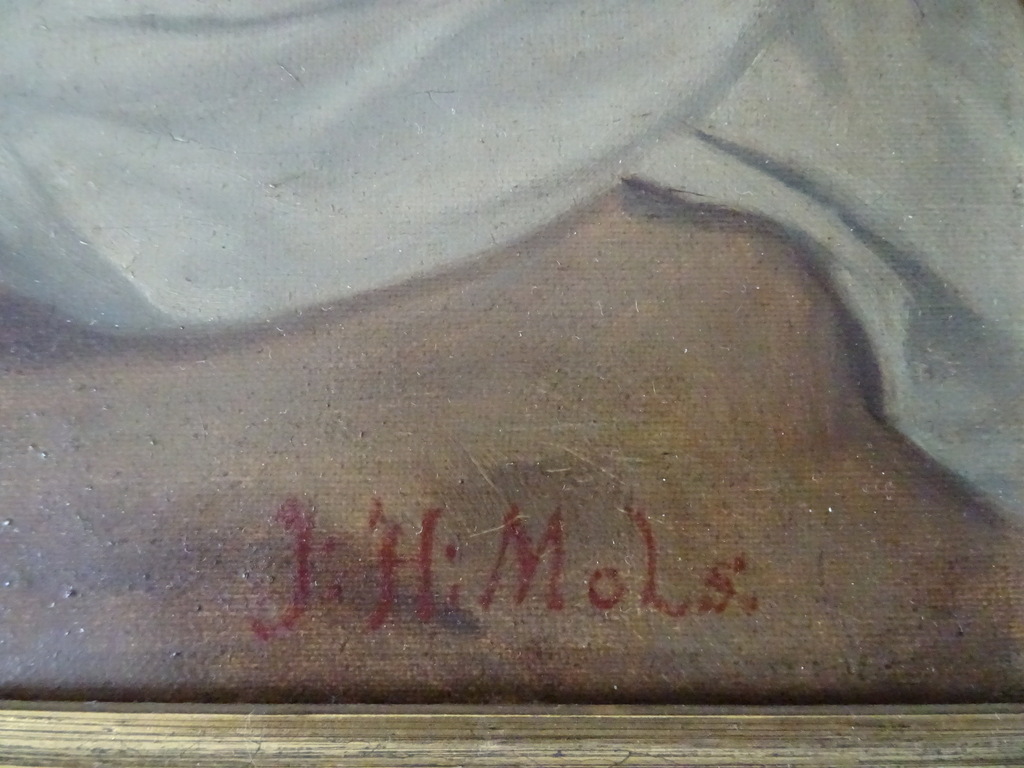 Antiek Piëta schilderij J.H. Mols - Afbeelding 4