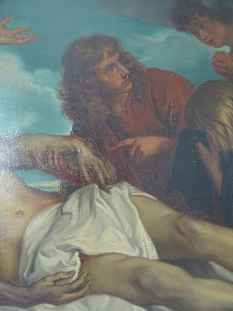 Antiek Piëta schilderij J.H. Mols - Afbeelding 10