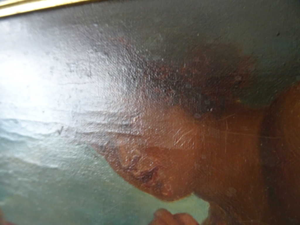 Antiek Piëta schilderij J.H. Mols - Afbeelding 12