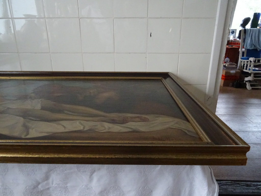 Antiek Piëta schilderij J.H. Mols - Afbeelding 20