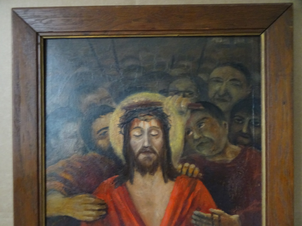 Vintage schilderij Jezus in gevangenschap - Afbeelding 3