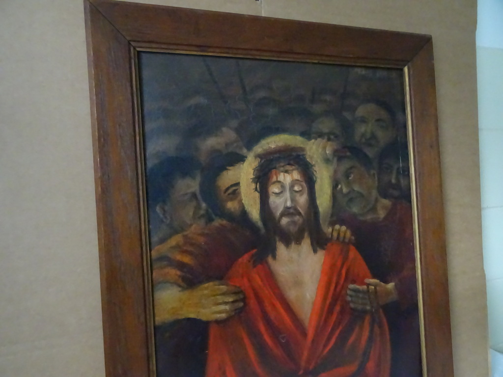 Vintage schilderij Jezus in gevangenschap - Afbeelding 4
