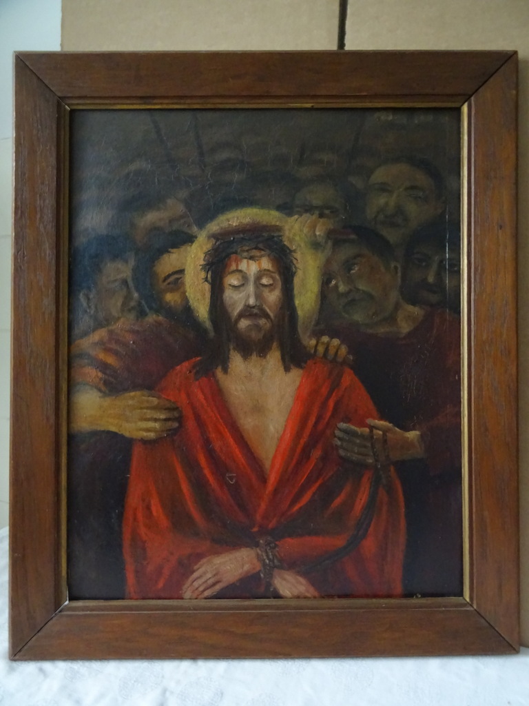 Vintage schilderij Jezus in gevangenschap - Afbeelding 6