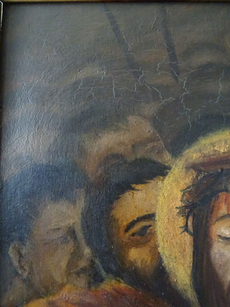 Vintage schilderij Jezus in gevangenschap - Afbeelding 8