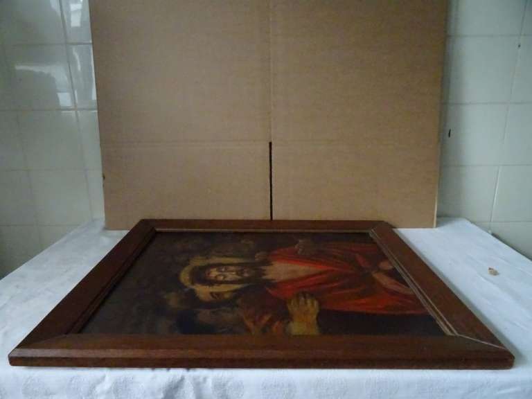 Vintage schilderij Jezus in gevangenschap
