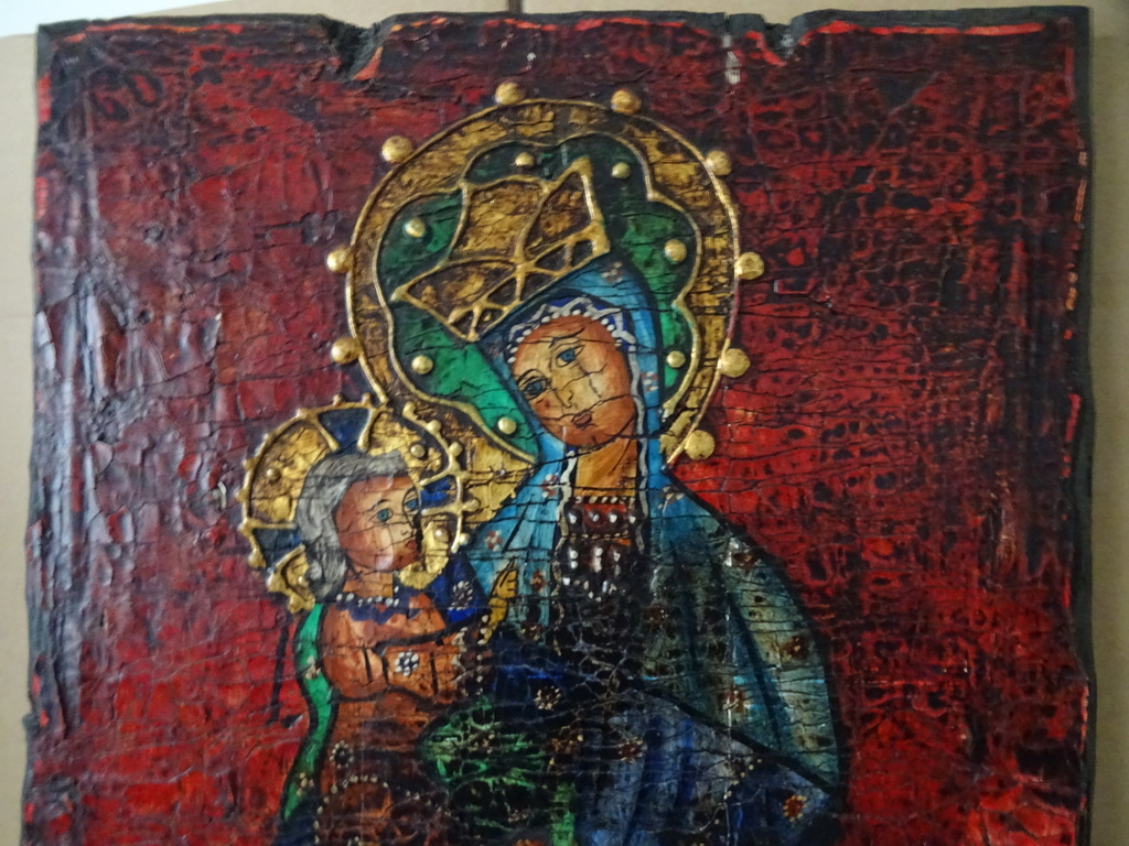 Enorm antiek icoon Heilige Maria Sterre der Zee - Afbeelding 2