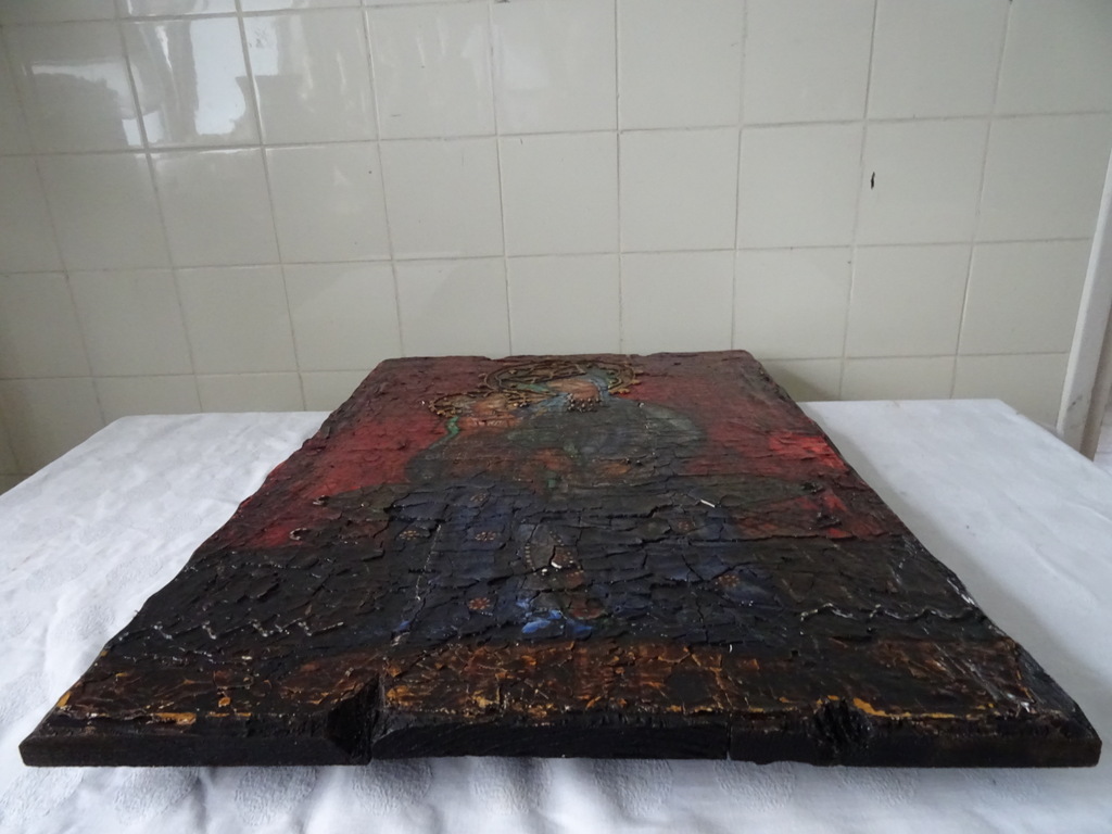 Enorm antiek icoon Heilige Maria Sterre der Zee - Afbeelding 11
