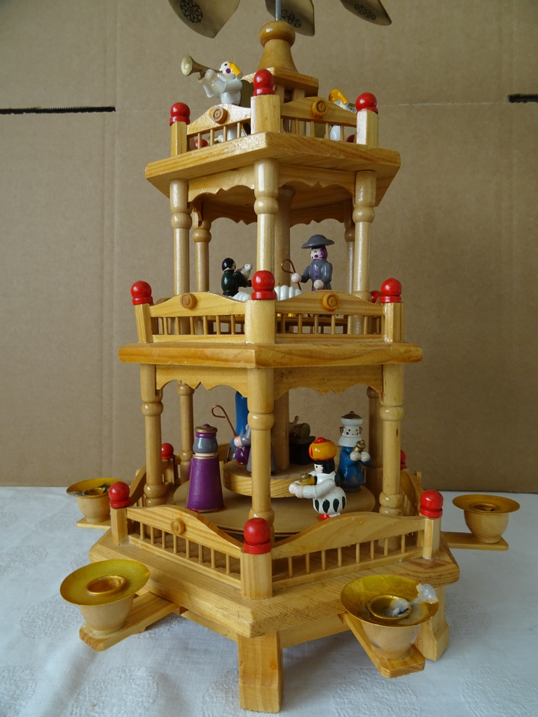 Vintage kerst piramide 46 cm - Afbeelding 9