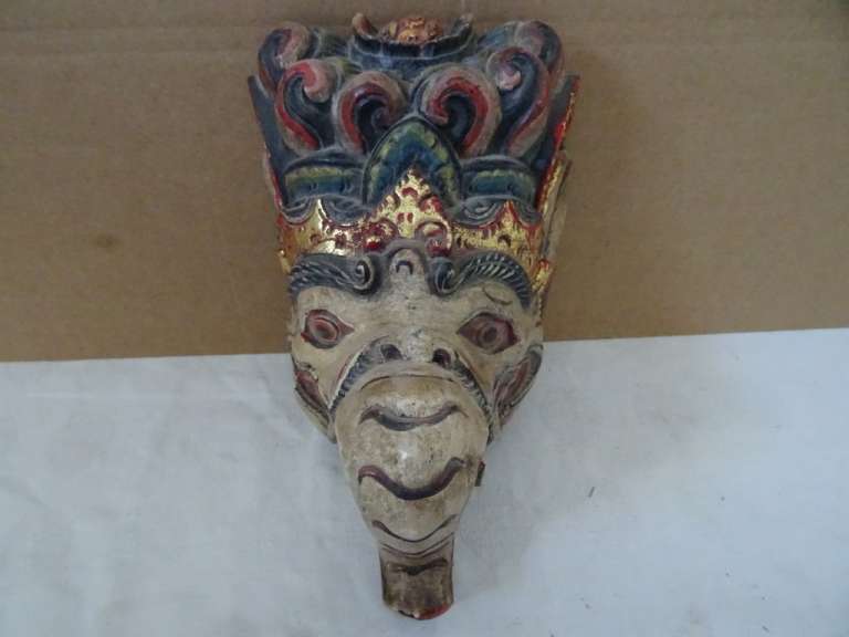 Houten Ganesha masker