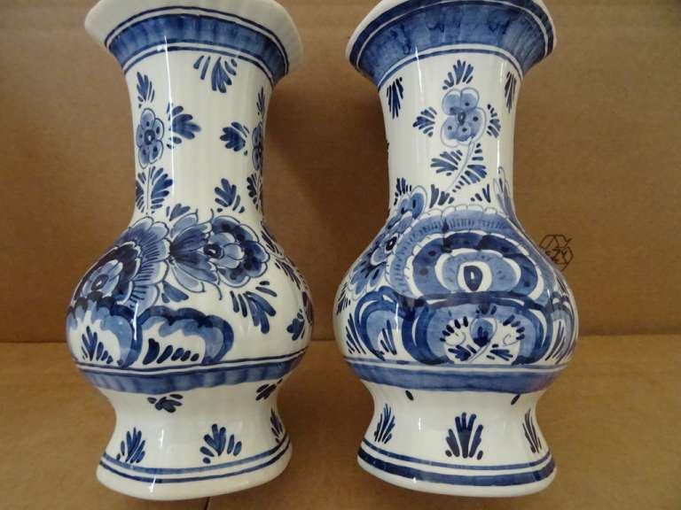 Antiek kaststel Delfts blauw Handpainted Holland