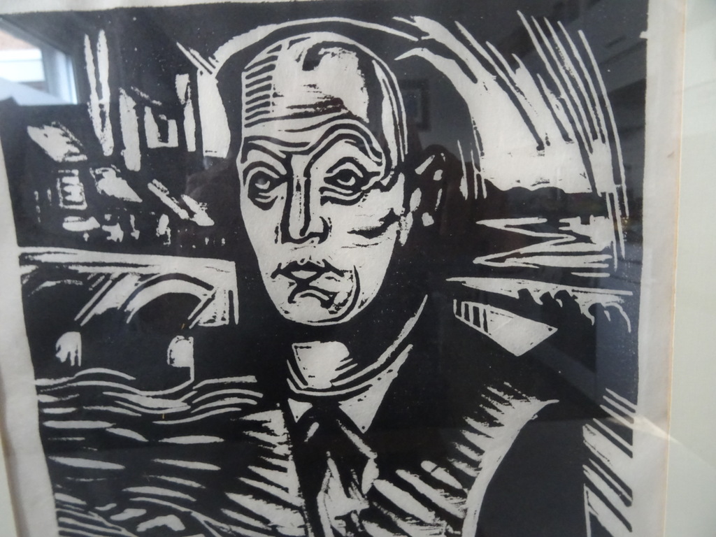 Henri Jonas houtsnede Zelfportret met Maasbrug - Afbeelding 6