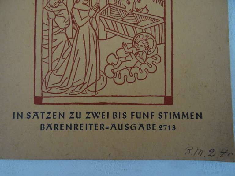 Antiek boekje Duitse kerstliederen