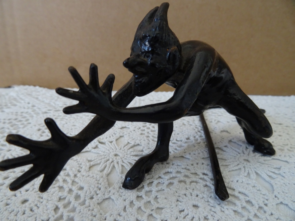 Vintage gietijzeren beeldje Satan - Afbeelding 11