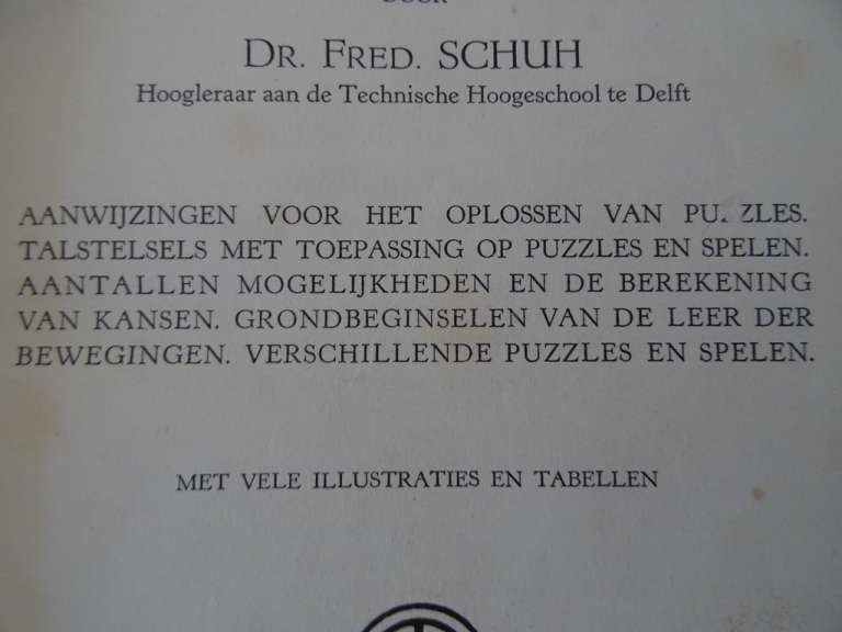 Puzzelboek Dr. Fred. Schuh Wonderlijke problemen