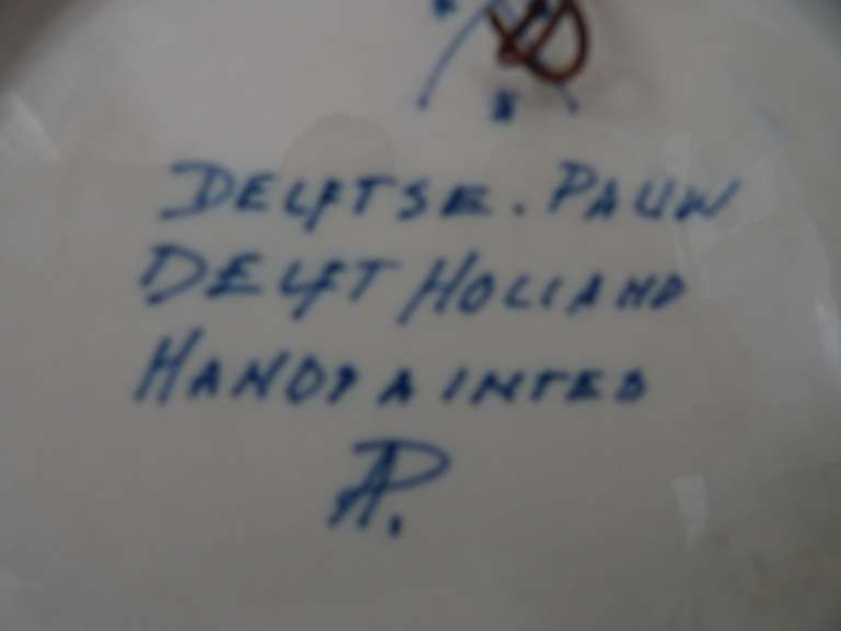 Antiek bord Delftse Pauw