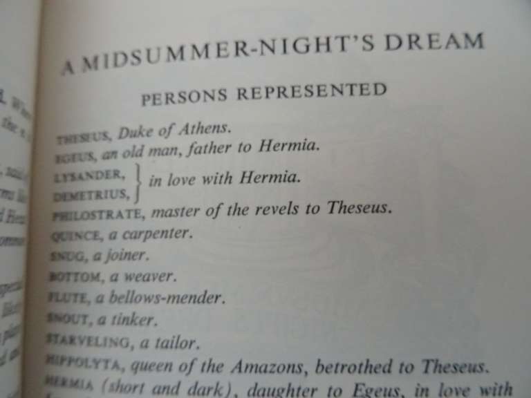 W. Shakespeare A midsummer nights dream