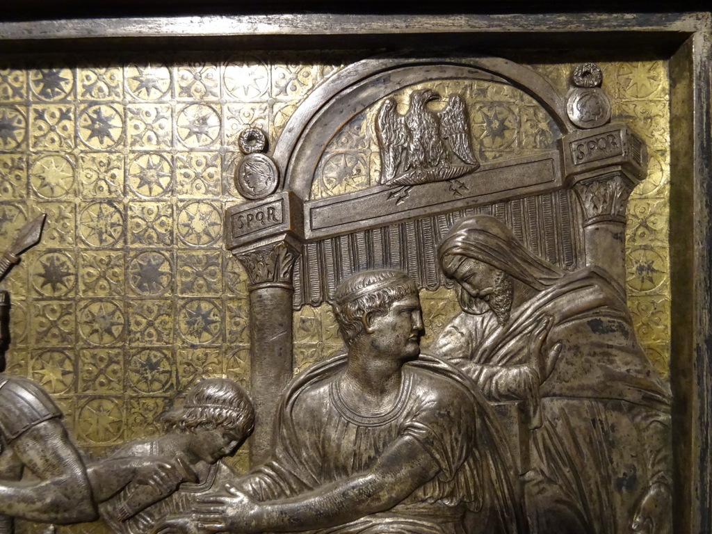 Antiek verzilverd reliëf de Veroordeling van Christus - Afbeelding 31