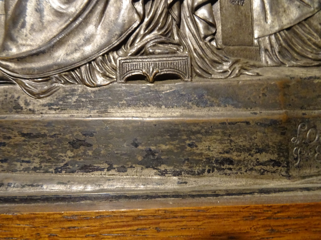 Antiek verzilverd reliëf de Veroordeling van Christus - Afbeelding 33