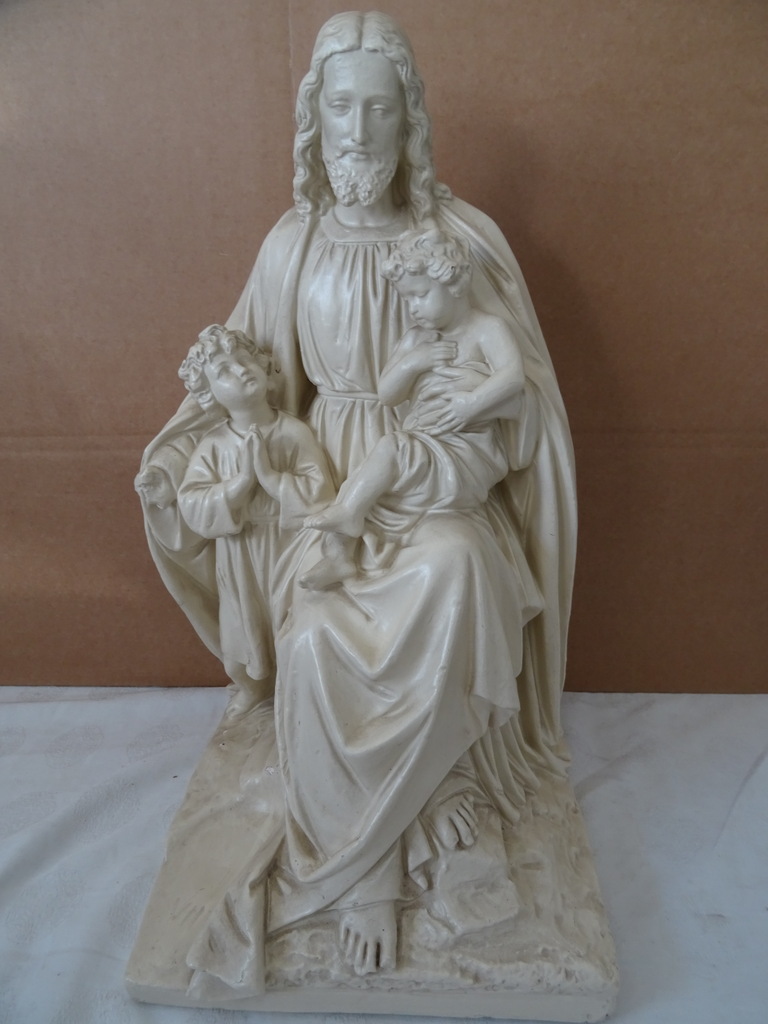 Antiek aardewerk Jezusbeeld 45 cm