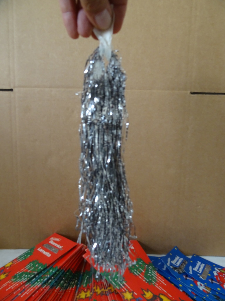 66x Kerstboom versiering lametta haar 50 cm - Afbeelding 9