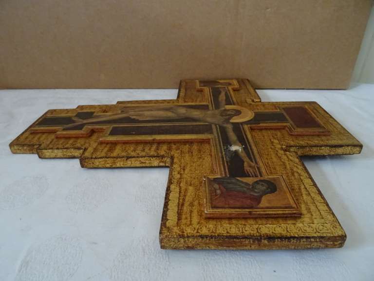 Schitterend houten kruisbeeld Art deco