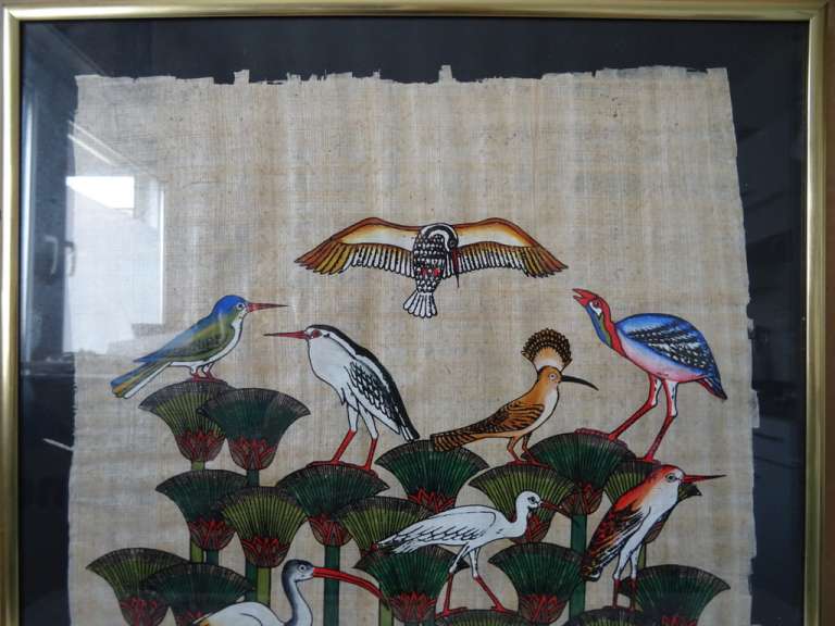 Egyptische kunst op papyrus