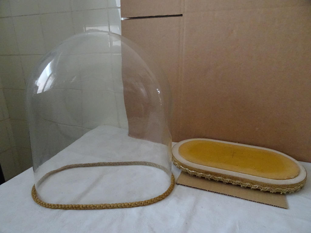 Vintage glazen stolp voor beeld 35 cm - Afbeelding 3