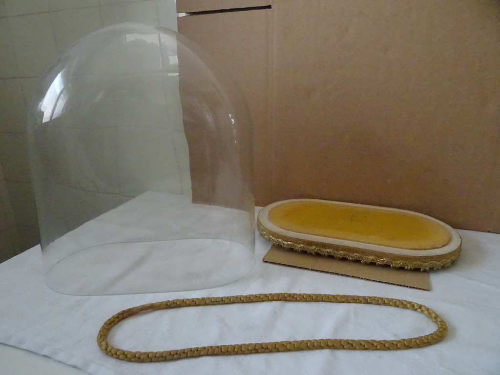 Vintage glazen stolp voor beeld 35 cm - Afbeelding 4