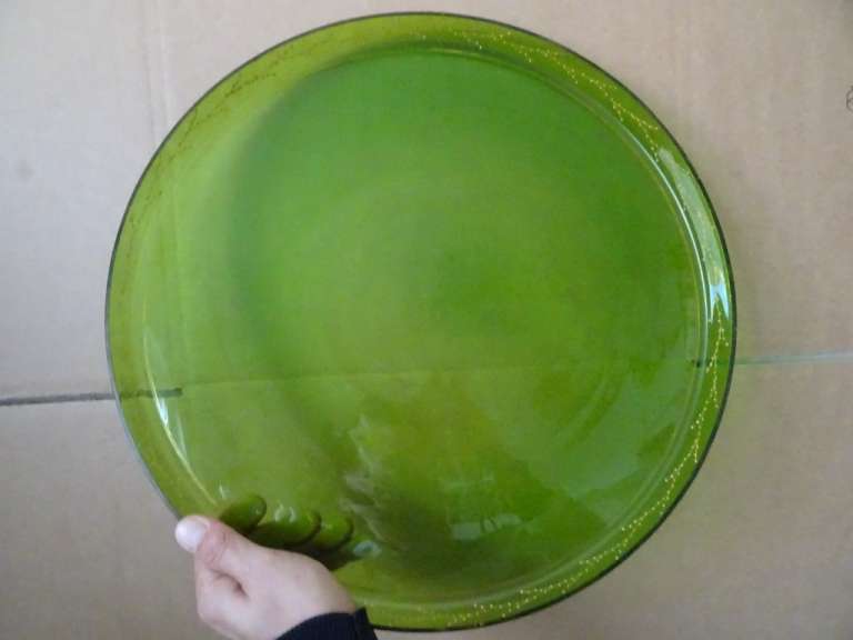 Antieke glazen punch bowl
