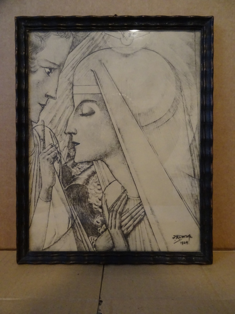 Antieke litho Jan Toorop Heilige Maria