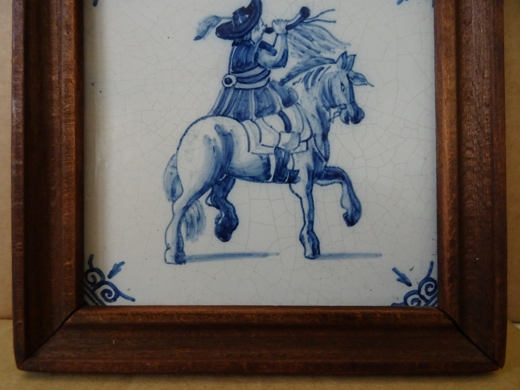 Vintage tegel Makkum met Ruiter - Afbeelding 3