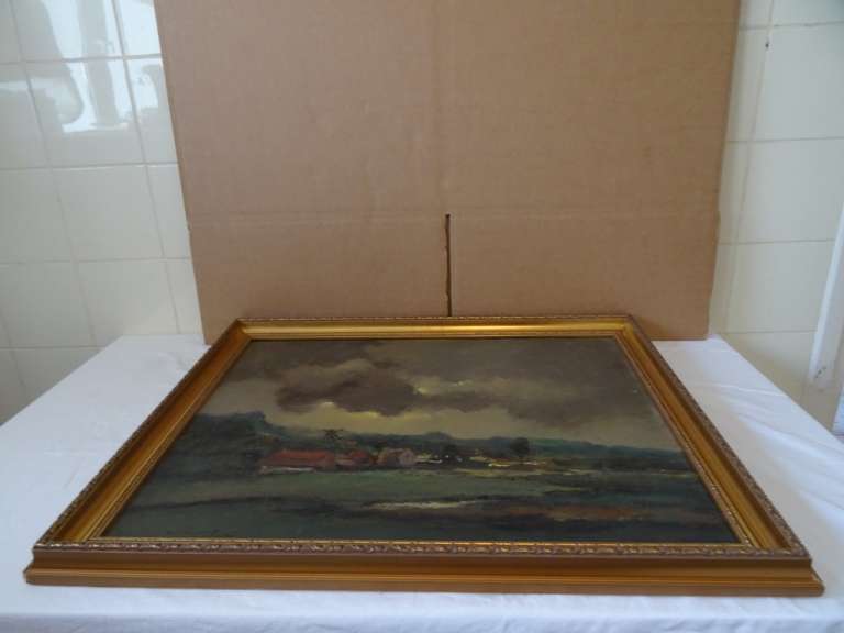 Schilderij Bert van den Broeck Landschap 64x52cm