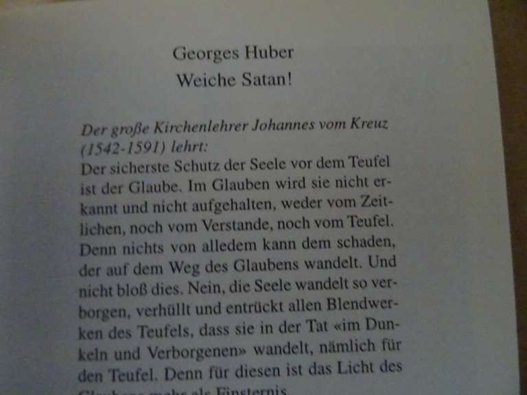 Georges Huber Weiche Satan!
