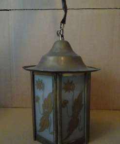 Antieke glas in lood lamp hanglamp