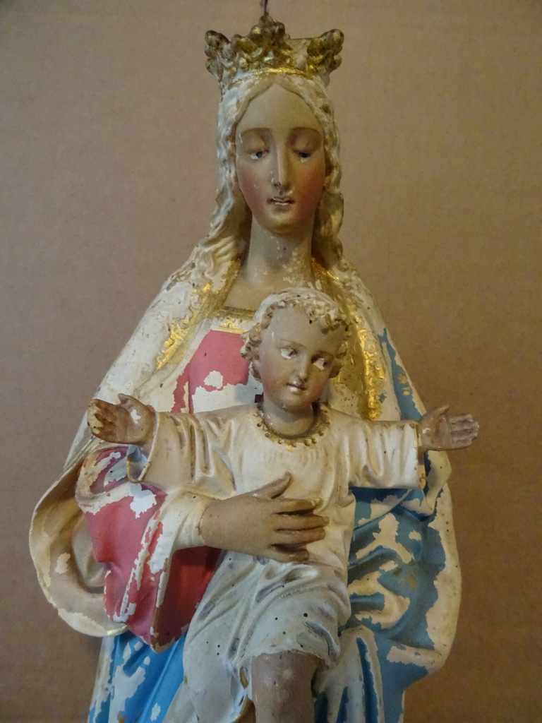 Antiek Mariabeeld De Moeder Gods 52 cm - Afbeelding 2