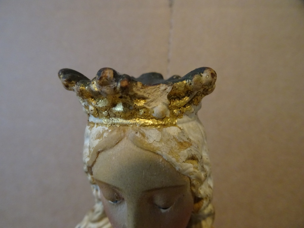 Antiek Mariabeeld De Moeder Gods 52 cm - Afbeelding 3