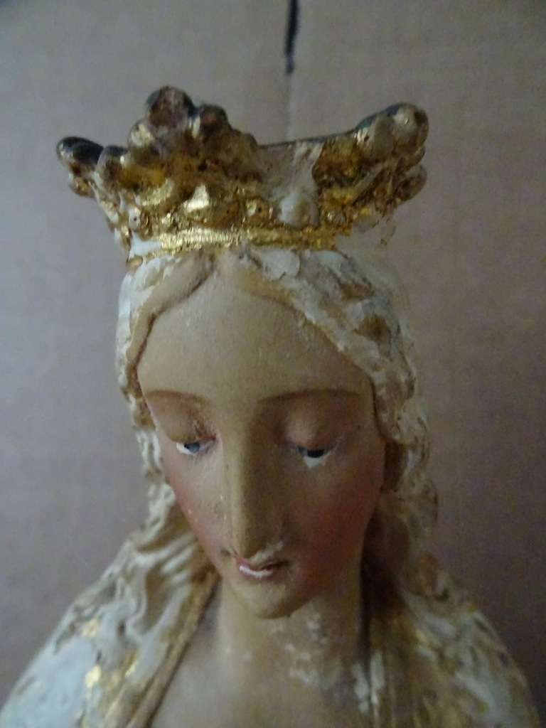 Antiek Mariabeeld De Moeder Gods 52 cm - Afbeelding 11