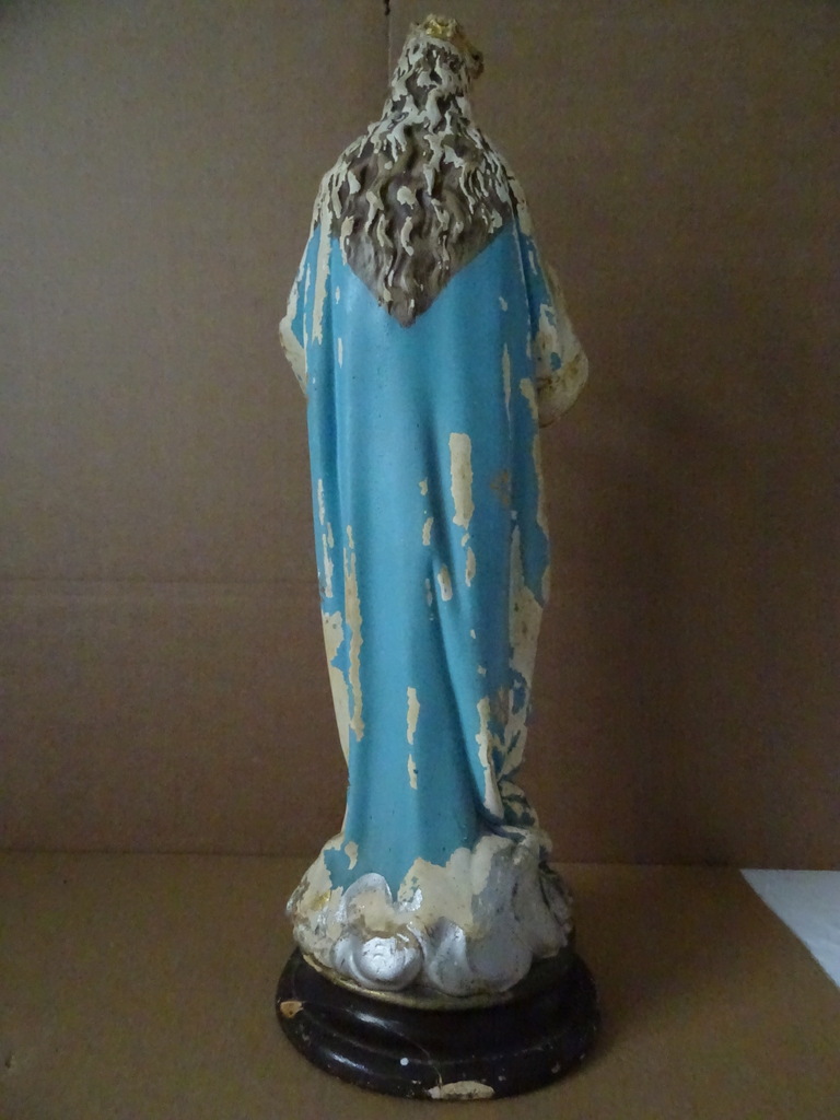 Antiek Mariabeeld De Moeder Gods 52 cm - Afbeelding 27