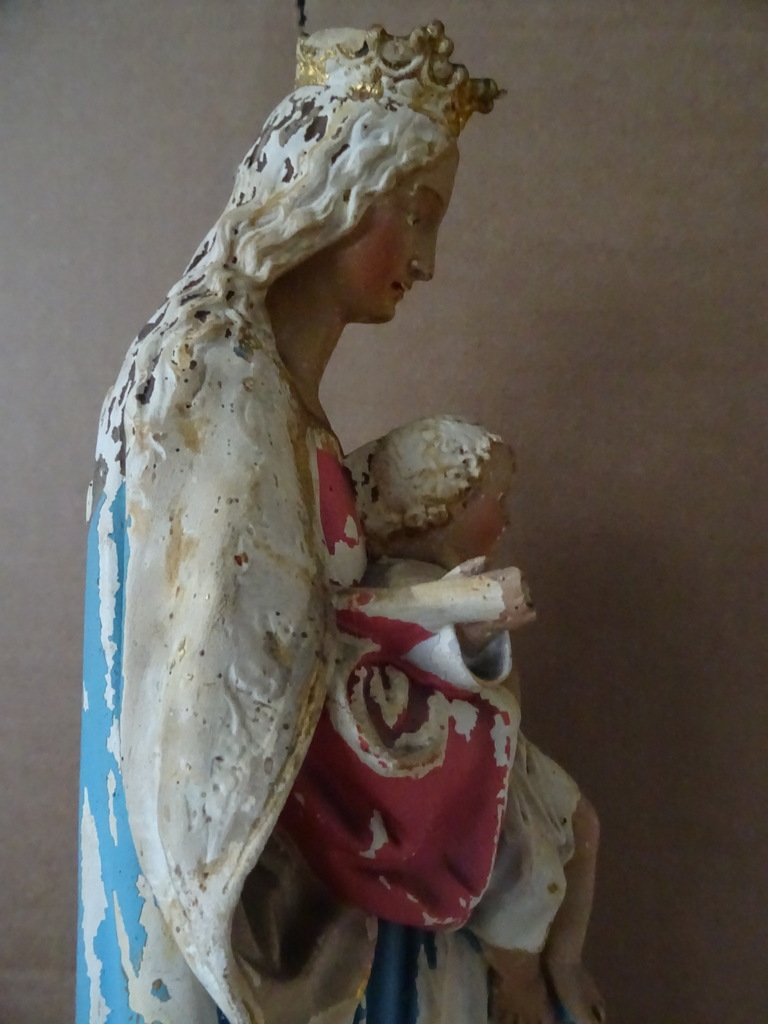Antiek Mariabeeld De Moeder Gods 52 cm - Afbeelding 33