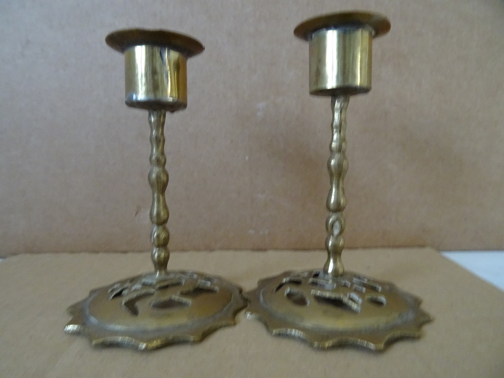 Elegante vintage kandelaars 9.5 cm - Afbeelding 5