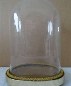 Vintage glazen stolp voor beeld van 23 cm