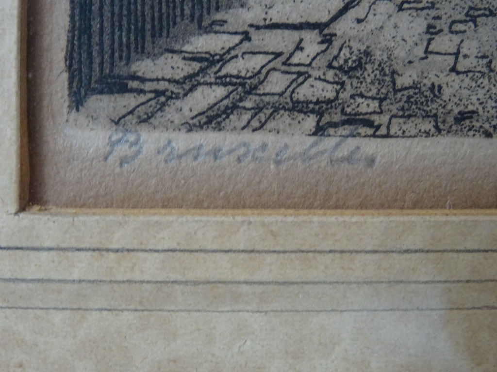 Vintage ets of litho Bruxelles - Afbeelding 10