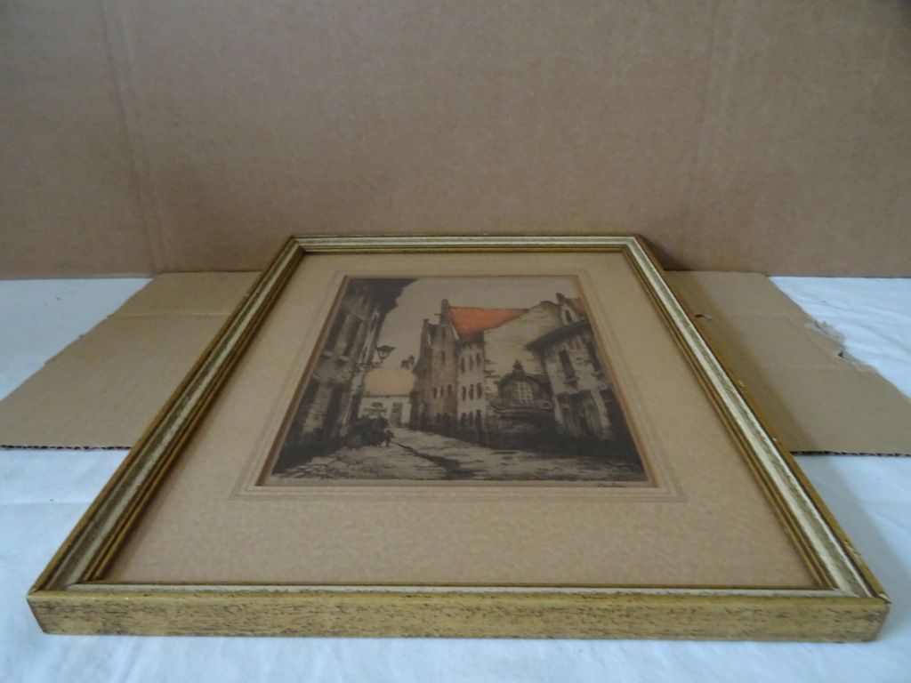 Vintage ets of litho Bruxelles - Afbeelding 12