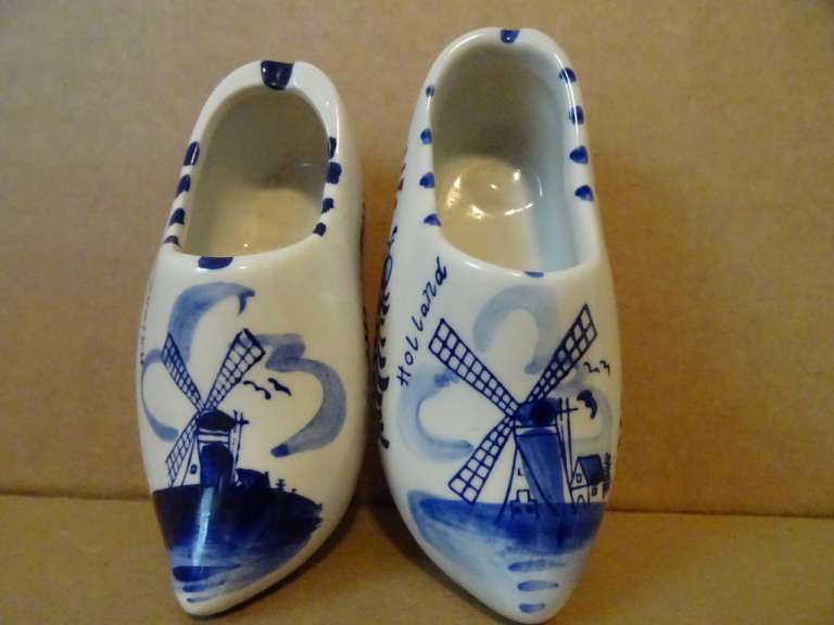 Delfts blauwe klompen asbakken